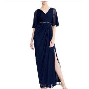 Adrianna Papell Navy Maxi Dress